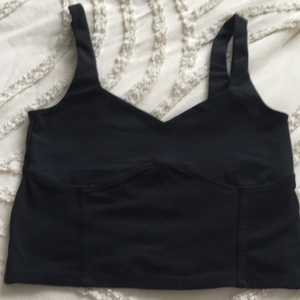 Black Cropped Tank Top